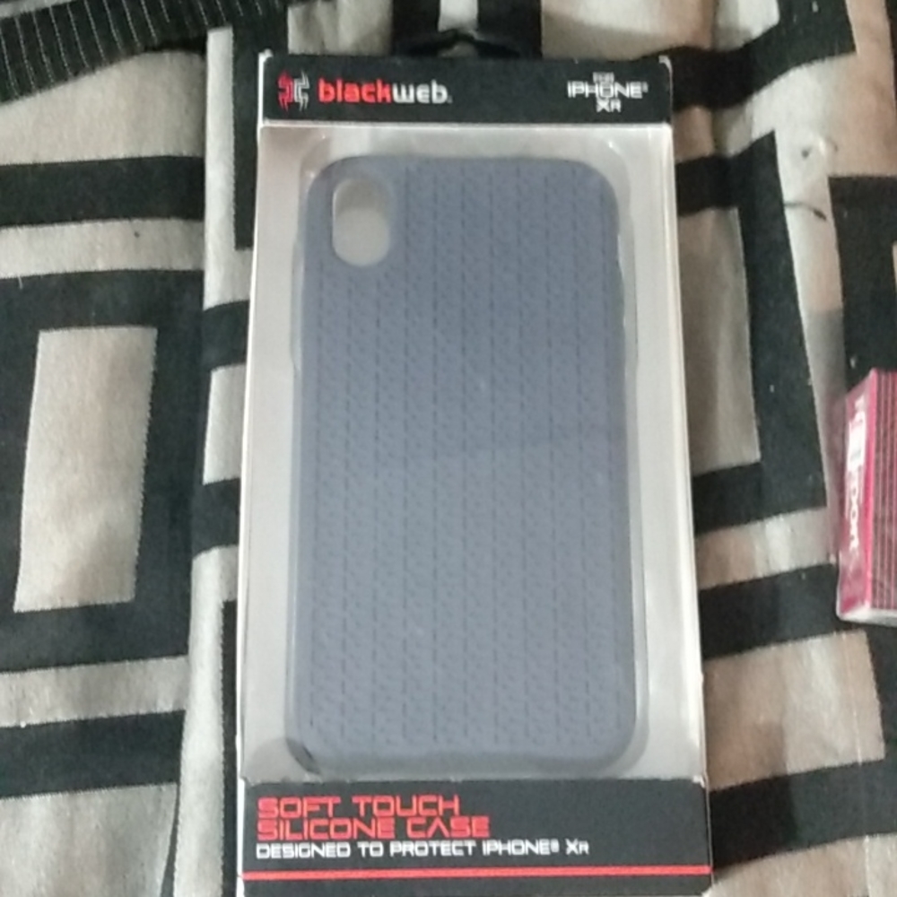 Navy Blackweb for iPhone XR  soft touch silicone case